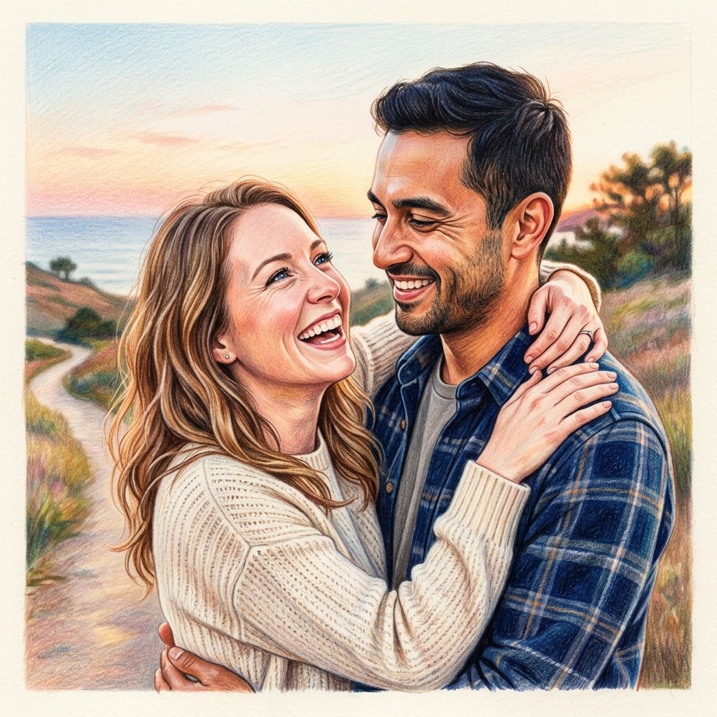 Couple portrait artwork