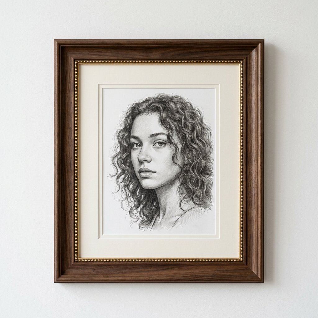 Framed portrait artwork